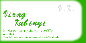 virag kubinyi business card